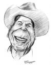 Cartoon: Ronald Reagan (small) by Tiaggo Gomes tagged ronald,reagan,caricatura,tiaggo,caricature