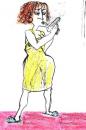 Cartoon: bloodymary (small) by illustrita tagged frau,character,sex,couple,home,portrait,woman,house,kill,gun,smoke,dress,average,wife,anger,agression,calm