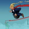 Cartoon: Munchhousen (small) by Jo Drathjer tagged trump,twitter,greatagain,mobile,dumbphone,socialmedia,luegenbaron,münchhausen,deutschewurzeln