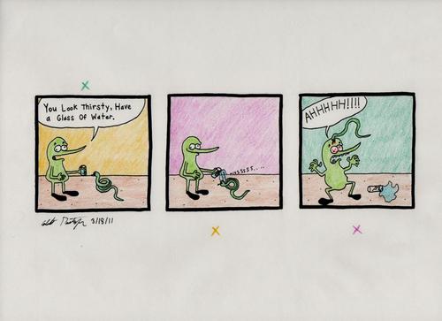 Cartoon: Thirsty Snake (medium) by calebgustafson tagged no