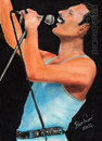 Cartoon: Ready Freddie! (small) by bioribeiro tagged queen,freddie,mercury,pastel,color