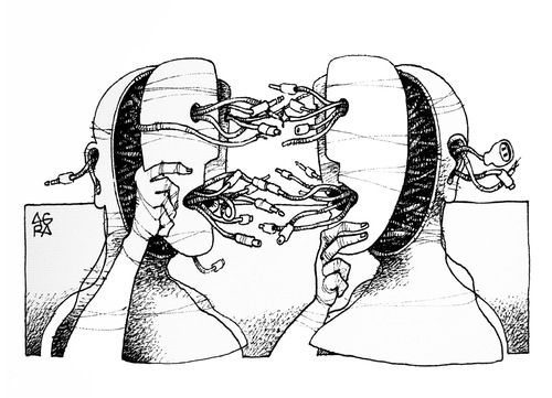 Cartoon: Comunication (medium) by AGRA tagged comunication