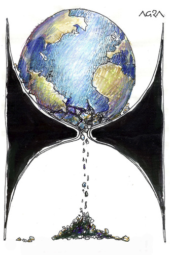 Cartoon: Tiempo final (medium) by AGRA tagged earth,ecology