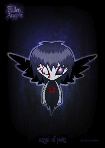 Cartoon: fallen angels - angel of pain (medium) by volkertoons tagged engel,angel,angels