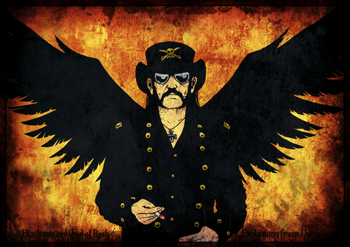 Cartoon: God of Rock (medium) by volkertoons tagged lemmy,kilmister,motorhead,motörhead,rock,music,portrait,volkertoons,lemmy,kilmister,motorhead,motörhead,rock,music,portrait,volkertoons