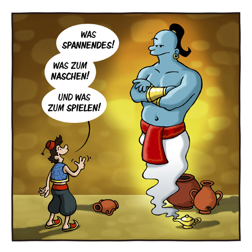 Cartoon: Lampengeist (medium) by volkertoons tagged volkertoons,cartoon,märchen,fairy,tale,aladin,aladdin,wunderlampe,lampengeist,flaschengeist,dschinn,djin,djinni,wünsche,wishes,arabian,nights,1001nacht,spirit,ghost,humor,lustig,albern,überraschungsei,kinderüberraschung,märchen,aladdin,aladin,lampengeist,wunderlampe,flaschengeist,wünsche,1001nacht