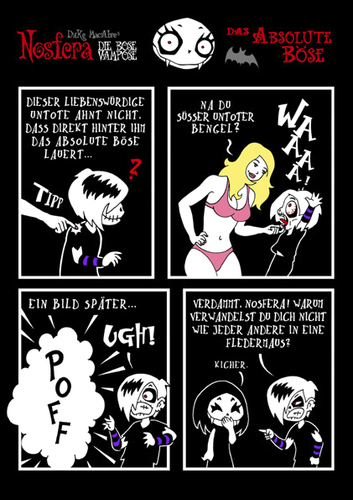 Cartoon: NOSFERA - Das absolute Böse (medium) by volkertoons tagged nosfera,vampir,vampire,vampires,vampiress,vampirin,böse,vampöse,verwandlung,frau,bikini,rosa,pink,blond,untot,tot,dead,undead,fun,humor