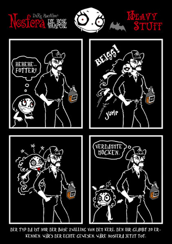 Cartoon: NOSFERA - Heavy Stuff (medium) by volkertoons tagged nosfera,vampir,vampirin,vampire,vampires,vampiress,böse,vampöse,musik,music,heavy,metal,motorhead,lemmy,whisky,drugs,rocknroll,rock,evil,twin,fun,humor