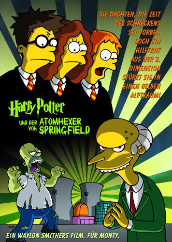 Cartoon: PotterFakePlakate - Springfield (medium) by volkertoons tagged harry,potter,homer,simpson,simpsons,burns,film,movie,kino,tv,fernsehen,mad,parodie,plakat,poster,volkertoons,cartoon,comic,lustig,funny,humor,magie,magic,zauberer,zauberei,atomkraft,atomkraftwerk,kraftwerk,springfield