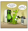 Cartoon: Arme Ritter (small) by volkertoons tagged drachen,essen,ritter,kochen,grün,cartoon,volkertoons