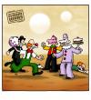 Cartoon: Clown Wars (small) by volkertoons tagged volker,dornemann,volkertoons,cartoon,humor,persiflage,kino,cinema,film,movie,george,lucas,films,filme,star,wars,starwars,clonewars,clowns,jedi,krieg,der,sterne,albern,lustig,tatooine,tortenschlacht