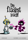 Cartoon: Du flashst mich! (small) by volkertoons tagged volkertoons,cartoon,außerirdischer,alien,laser,invasion,humor,lustig,spaß,fun,funny,grußkarte,postkarte,karte,greeting,card