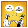 Cartoon: Dubaier (small) by volkertoons tagged volkertoons,cartoon,bayern,bayer,dubai,dubaier,kalauer,wortspiel,albern,lustig,humor,völker,nationen,ethnizitäten,gelb,trachten