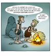 Cartoon: Feuer (small) by volkertoons tagged feuer steinzeit urheberrecht cartoon volkertoons