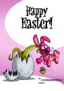 Cartoon: Happy Easter (small) by volkertoons tagged easter,ostern,osterhase,hase,rabbit,monster,ei,osterei,tentakel,cartoon,illustration,volkertoons,humor,greeting,card,grußkarte,horror,creepy,creeps