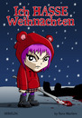 Cartoon: Ich hasse Weihnachten (small) by volkertoons tagged volkertoons griselda mädchen girl böse evil bad weihnachten xmas christmas holidays dislike hassen hass hate winter schnee snow