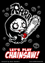 Cartoon: Nosfera - Lets play Chainsaw! (small) by volkertoons tagged volkertoons,nosfera,cartoon,illustration,comic,lustig,funny,horror,halloween,vampir,vampire,untot,undead,chainsaw,kettensäge,girl,mädchen,cute,süß,böse,evil,gothic