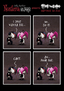 Cartoon: MOE THE EMO - Damned To Live (small) by volkertoons tagged boy,junge,emo,subkultur,subculture,borderliner,lebensmüde,sick,of,life,black,humor,scene,szene,chibi