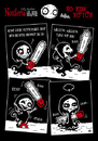 Cartoon: NOSFERA - No Risk No Fun (small) by volkertoons tagged volkertoons duke macabre nosfera vicious vampiress böse vampöse vampir vampire comic gothic lustig humor fun funny undead untot