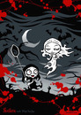 Cartoon: Nosfera meets Blind Banshee (small) by volkertoons tagged volkertoons nosfera banshee vampir vampire girl girls mädchen untot undead horror humor lustig funny halloween gothic poster fashion mode