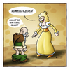 Cartoon: Rumpelstilzchen (small) by volkertoons tagged volkertoons,cartoon,märchen,fairy,tale,rumpelstilzchen,rumpelstilzkin,größe,size,müülerin,müllerstochter,albern,funny