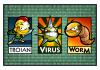Cartoon: Troian Virus Worm (small) by volkertoons tagged volkertoons,virus,worm,wurm,troian,trojaner,pc,mac,computer,matrix