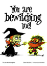Cartoon: You are bewitching me! (small) by volkertoons tagged volkertoons,cartoon,comic,karte,grußkarte,greeting,card,hexe,witch,gnom,goblin,zauberei,sorcery,hexerei,witchcraft,verzaubern,bewitch,lustig,spaß,humor,fun,funny