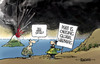 Cartoon: Iceland erupts (small) by Broelman tagged iceland volcano