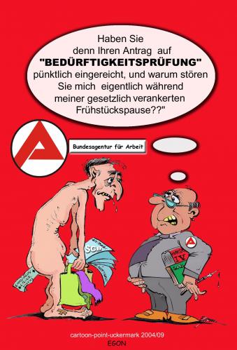 Cartoon: BEDÜRFTIGKEIT (medium) by cartoonist_egon tagged aa,