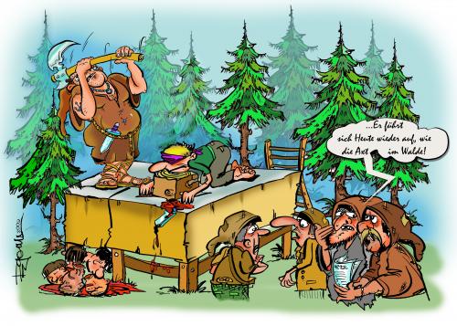 Cartoon: Die Axt im Walde (medium) by cartoonist_egon tagged axt,wald,henker