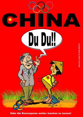 Cartoon: Du (medium) by cartoonist_egon tagged politik,satire,olympia,