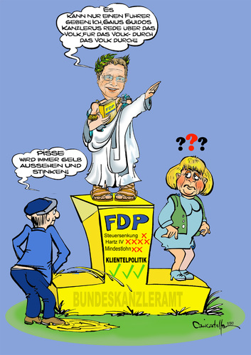 Cartoon: GUIDO.Das UNwort des Jahres 201 (medium) by cartoonist_egon tagged westerwelle,guido,fdp,hartz,iv,soziales