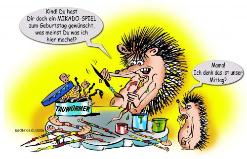 Cartoon: Igeleien (medium) by cartoonist_egon tagged mikado,