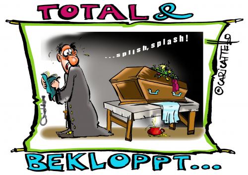 Cartoon: Makaber (medium) by cartoonist_egon tagged pfarrer,sarg