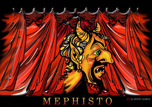 Cartoon: Mephisto (medium) by cartoonist_egon tagged mephisto,faust