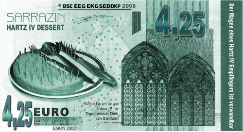 Cartoon: Money for hartz IV (medium) by cartoonist_egon tagged money,geld,finanzen,hartz,iv,währung