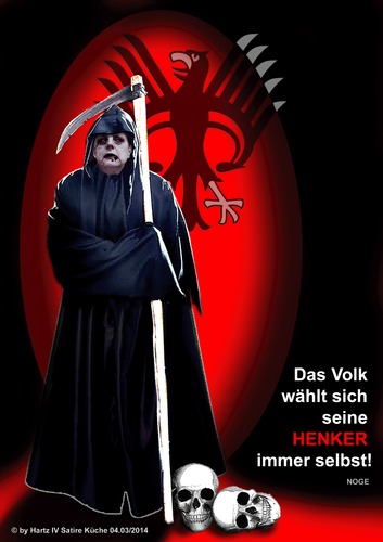 Cartoon: Volk und Henker (medium) by cartoonist_egon tagged sense,henker,volk,politik