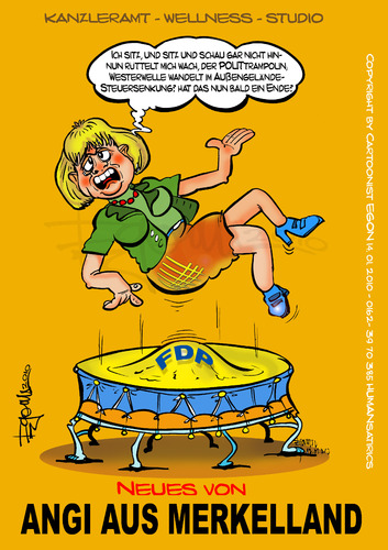 Cartoon: Aus dem Bundeskanzleramt... (medium) by cartoonist_egon tagged politik,soziales,hartziv,koch,sgbii,fdp,cdu