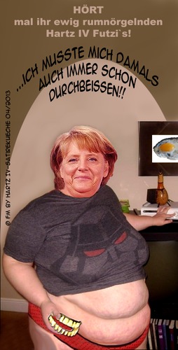 Cartoon: Politbarometer 1 (medium) by cartoonist_egon tagged politik,cdu,merkel,hartz,iv