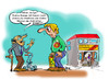 Cartoon: Hartz IV Aufnäher eingetroffen! (small) by cartoonist_egon tagged sgb,ii,aufnäher,hartz,iv