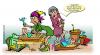 Cartoon: Verstecken... (small) by cartoonist_egon tagged baby,mutter,blumenkasten