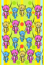 Cartoon: Wandbemalung Entwürfe (small) by cartoonist_egon tagged kinder,schmetterlinge,natur