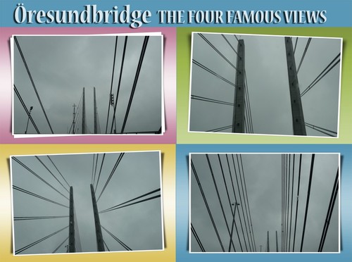 Cartoon: 4 famous views of the Öresundbr (medium) by lejeanbaba tagged oeresund,sweden,schweden,brücke,bridge