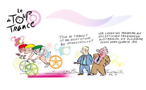 Cartoon: Halluzinös (medium) by lejeanbaba tagged tour,de,france,2008,radsport,rad,rennrad,doping,drogen,sport