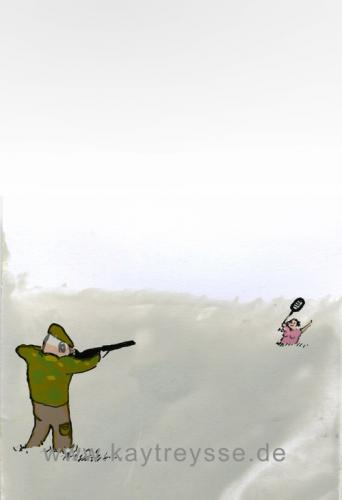 Cartoon: Small Game (medium) by lejeanbaba tagged love,gun