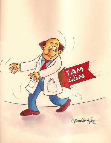 Cartoon: full time law for doctors (medium) by halisdokgoz tagged full,time,law,for,doctors,in,turkey