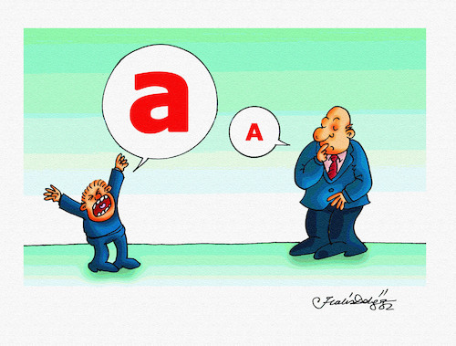 Cartoon: Little or Big (medium) by halisdokgoz tagged little,or,big