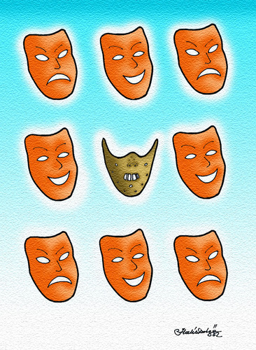 Cartoon: Mask (medium) by halisdokgoz tagged mask,dokgoz,cartoon