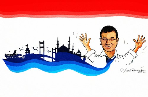 Cartoon: Mayor of Istanbul Ekrem Imamoglu (medium) by halisdokgoz tagged mayor,of,istanbul,ekrem,imamoglu