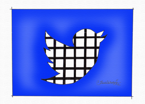 Cartoon: twitter (medium) by halisdokgoz tagged twitter